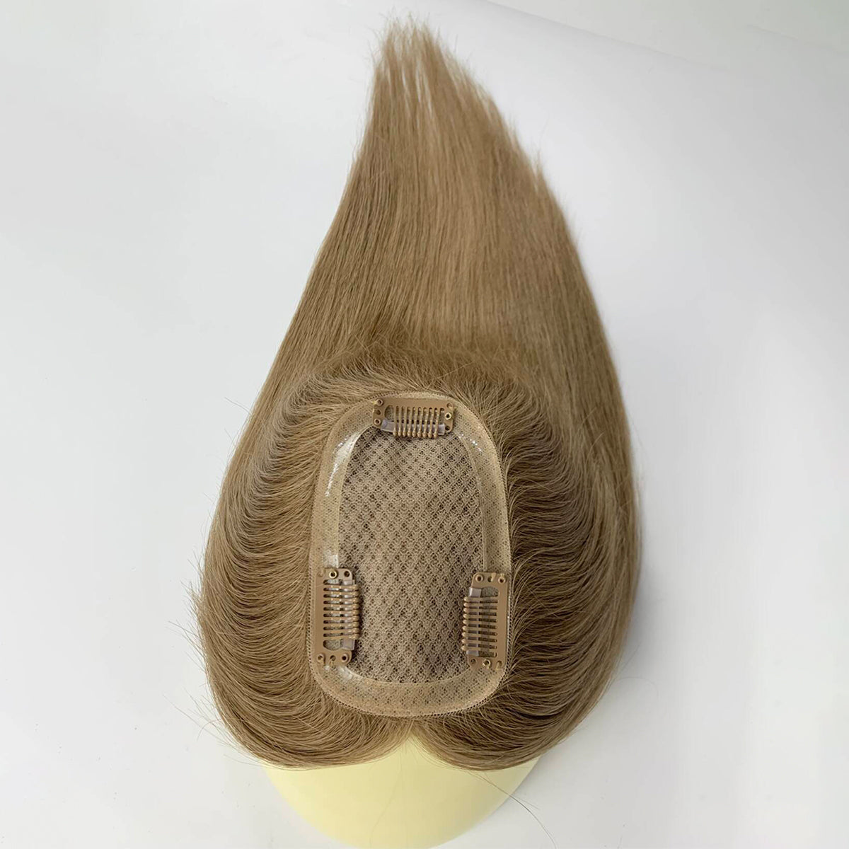 3"x5" STYLEUHAIR 130 Density Featherlight Ultra-breathable Full Lace Hand-tied MONO Toppers Clip In For Women Raw Human Hair (