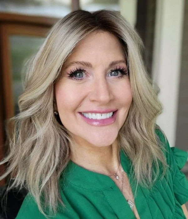 Styleuhair Ash Blonde Ombre Color Lace Front & Monofilament Top Remy Human Hair Wigs