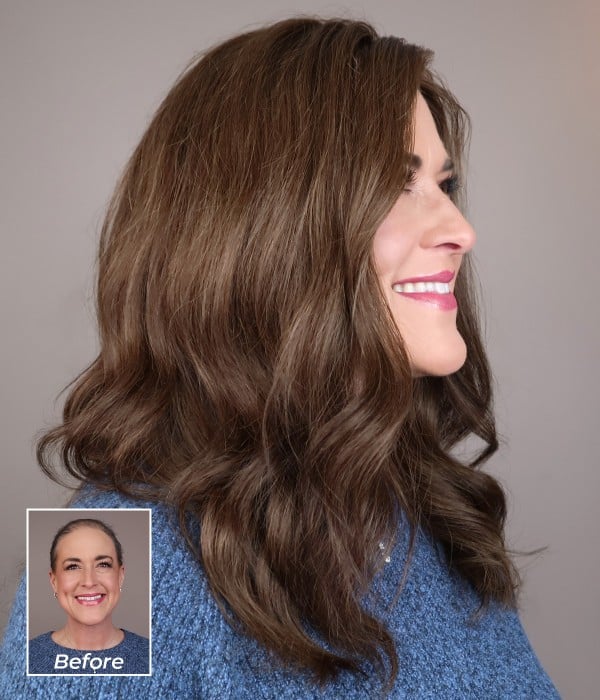 Styleuhair Medium Brown Lace Front & Monofilament Top Remy Human Hair Wigs