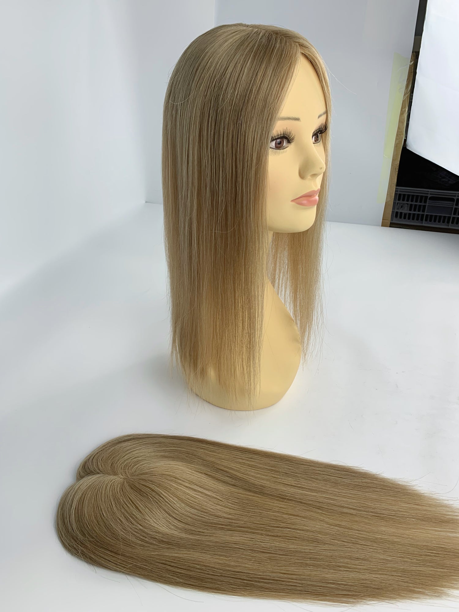 5.5&quot;x6.5&quot; Ava STYLEUHAIR 130 Density Featherlight Ultra-breathable Full Lace Hand-tied MONO Toppers Clip In For Women Raw Human Hair 