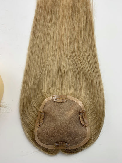 5.5&quot;x6.5&quot; Ava STYLEUHAIR 130 Density Featherlight Ultra-breathable Full Lace Hand-tied MONO Toppers Clip In For Women Raw Human Hair 