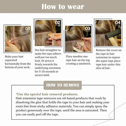 How To Wear Tape In Human Hair Extensions