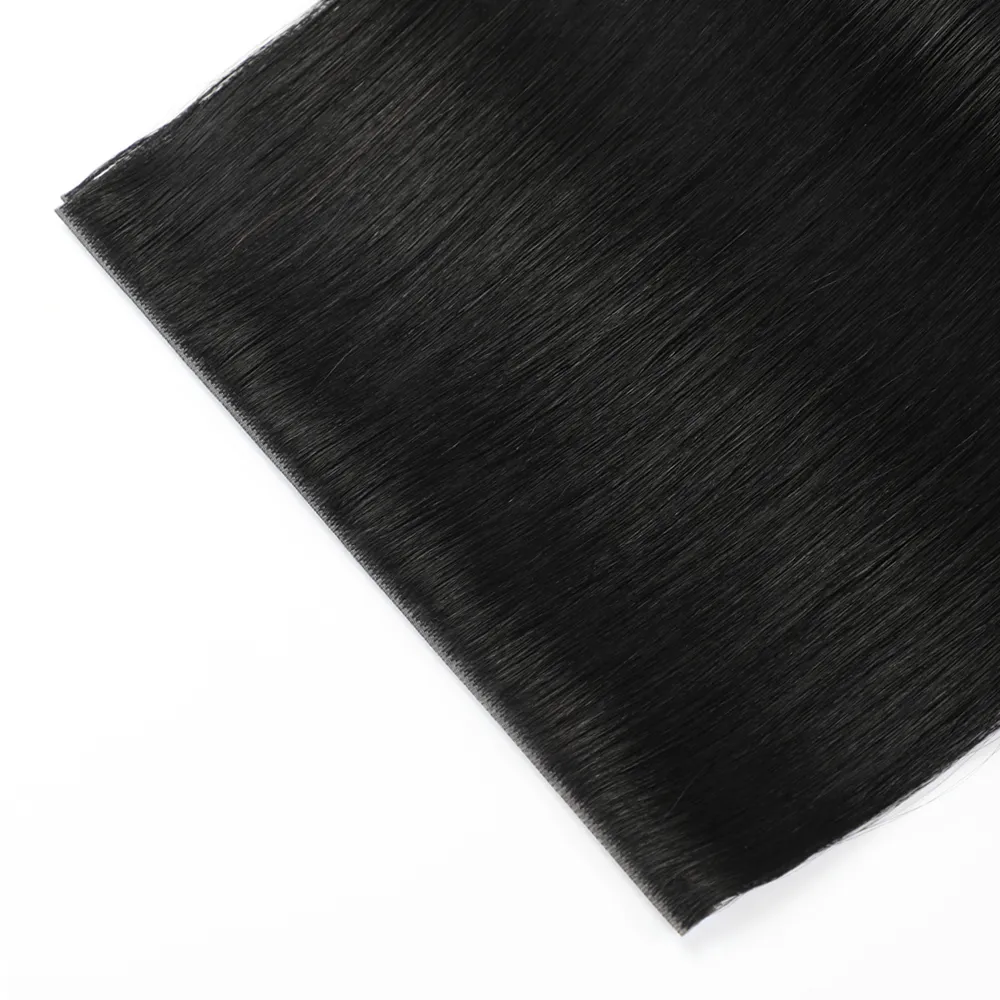 STYLEUHAIR 20*0.8CM Long Seamless Injected Hand-Tied Invisible Tape In Hair Extension 4Pcs Soft And Full Silk Straight Virgin Human Hair (