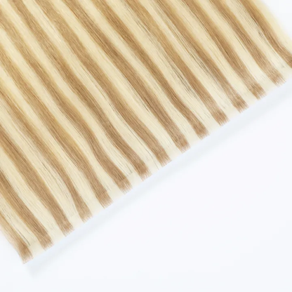 STYLEUHAIR 20*0.8CM Long Seamless Injected Hand-Tied Invisible Tape In Hair Extension 4Pcs Soft And Full Silk Straight Virgin Human Hair (