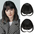 STYLEUHAIR Clip In Bangs Hair Invisible Clips Real Remy Human Hair Wispy Bangs French Bangs (