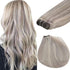 STYLEUHAIR Weft Hair Clip In Hair Extensions Human Hair Seamless Invisible Natural Remy Human Hair Highlight (