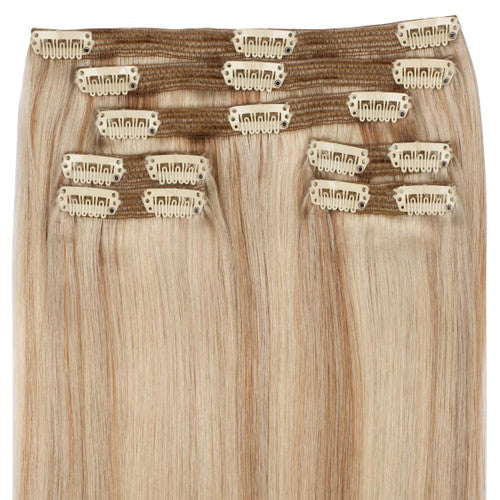 STYLEUHAIR Clip In Hair Extensions Human Hair 7Pcs Clips Invisible Natural Remy Human Hair Clip In Extensions 16-24 Inch (P60/10)