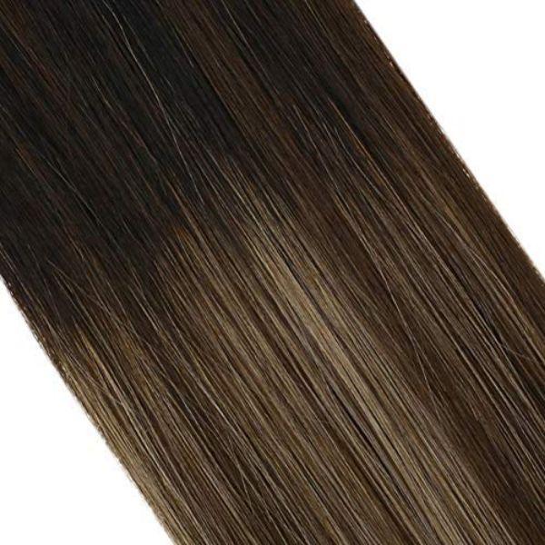 STYLEUHAIR Weft Hair Clip In Hair Extensions Human Hair Seamless Natural Remy Human Hair Ombre Highlight (