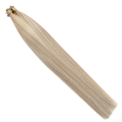 STYLEUHAIR 14-22 Inch I Tips Extensions Straight 100% Natural Remy Human Hair Soft And Thick I Tips Near Me For Women (